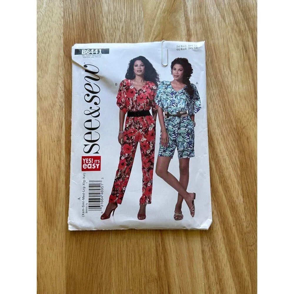 See and Sew # B6120 Women's Jacket Sewing Pattern Sizes 6- 18 Used Cut